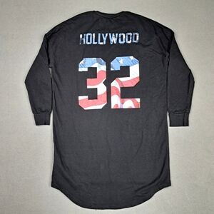 Life's A Joke‎ Eleven Paris Shirt Women's Large Oversized Hollywood Black EUC